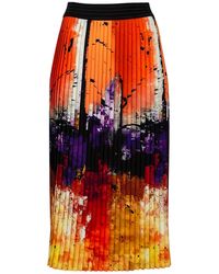Lalipop Design - Colorful & Abstract Print Pleated Midi Skirt - Lyst