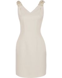 Santinni - Elise Wool Dress With Silk Bows - Lyst