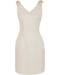 Santinni - Elise Wool Dress With Silk Bows - Lyst