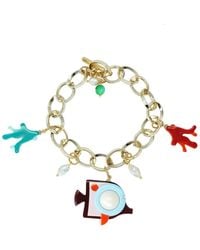 Gissa Bicalho - Handmade Bracelet Charm Fish Angel Burgundy - Lyst