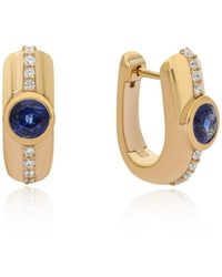 The Jewelz - Rush Sterling Huggies Earrings For - Lyst