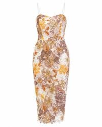 Girl In Mind - Poppy Floral Lace Midi Dress - Lyst
