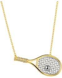 Spero London - Sterling Tennis Racket Necklace - Lyst