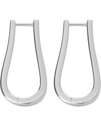 Lucy Quartermaine - Solid Sterling Petal Hoops Large - Lyst