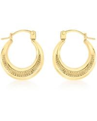 Posh Totty Designs - Crescent Moon Creole Gold Hoop Earrings - Lyst