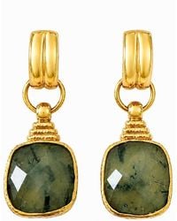 By Ozge - Mystic Labradorite Plated Natural Stone Drop Earrings - Lyst