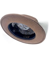 Dasmarca Hats - James Camel Felt Wide Brim Wool Felt Fedora Hat - Lyst
