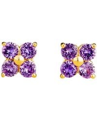 Juvetti - Petale Earrings Set With Sapphires - Lyst