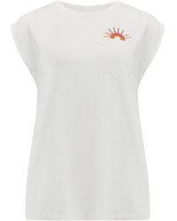 Sugarhill - Chrissy Relaxed Tank T-Shirt, Off- Sunshine - Lyst