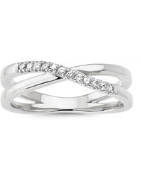 Kylie Harper - Petite Diamond Crossover 'X' Ring - Lyst