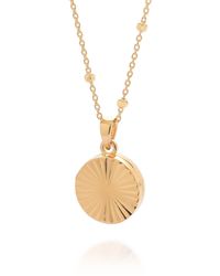 Nellou Jewellery - Aura Round Locket Necklace Plated Sterling - Lyst