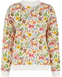 Sugarhill - Noah Sweatshirt Cream Forest - Lyst