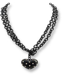 Michael Nash Jewelry - Ophelia Matte Resin Studded Heart Pendant - Lyst