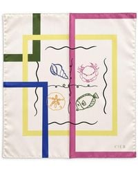 Cier - Sea Creature Squares Scarf - Lyst