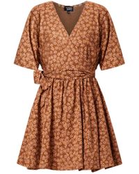 Known Supply - Faux Wrap Dress - Lyst