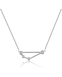 Genevieve Collection - Capricorn Zodiac Constellation Necklace 18K & Diamond - Lyst