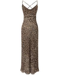 Lily Phellera - Ora Midi Dress In Leopard Bite - Lyst