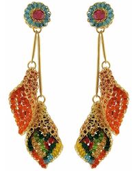 Lavish by Tricia Milaneze - Multi & Tulip Duo Handmade Crochet Earrings - Lyst