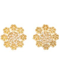 Meraki by Rashmi Bajaj - Fiona De Perla Plated Stud Earrings With Lustrous Pearls - Lyst