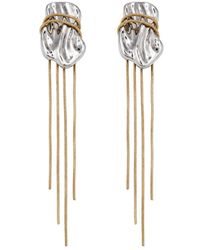 Uchi and Soto - Nami Mixed Metals Chain Tassel Earrings - Lyst
