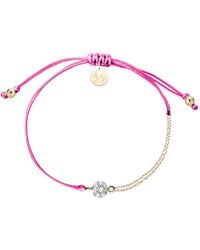Adriana Pappas Designs - Cz Solitaire Bracelet On Colored Cord - Lyst