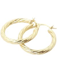 Harfi - Twisted Plated Round Minimalist Stylish Hoops - Lyst
