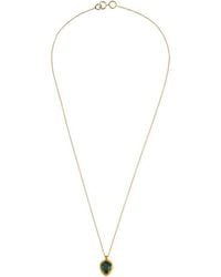 Opium Jewels - Hand Carved Eighteen Carat Emerald Pendant On Eighteen Carat Fine Chain - Lyst
