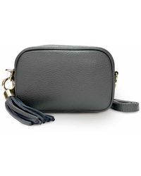 Apatchy London - The Mini Tassel Dark Leather Phone Bag - Lyst