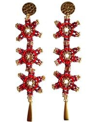 Iliana Arrazola - Waterfall Blossom Three Flowers Earrings - Lyst