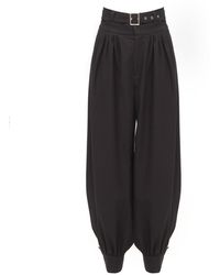 Julia Allert - Belted High-Waist Balloon-Leg Pants - Lyst