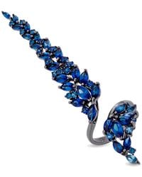 SALLY SKOUFIS - Renaissance Ring With Made Sapphire - Lyst