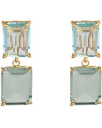 Bounkit - Renata Earrings Amethyst Clip On - Lyst