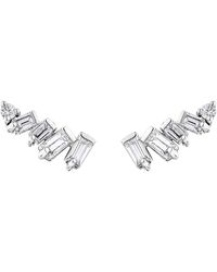 SALLY SKOUFIS - Baguette Ear Climber With Made Cz Diamond Stimulant - Lyst