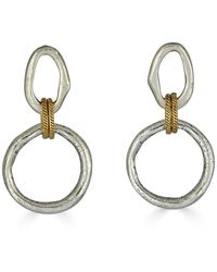 Loni Paul Jewelry - Mixed Metal Sculpted Circle Earrings - Lyst