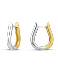 SHYMI - Two Tone U Shape Earrings - Lyst