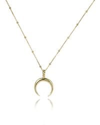 The Jewellery Store London - The Intuition Charm, Crescent Horn, Necklace - Lyst