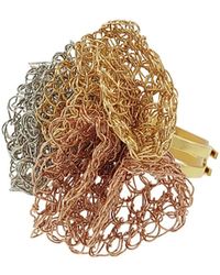 Lavish by Tricia Milaneze - Trio Gold Mix Reef Trio Handmade Crochet Ring - Lyst
