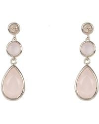LÁTELITA London - Tuscany Gemstone Drop Earring Silver Rose Quartz - Lyst