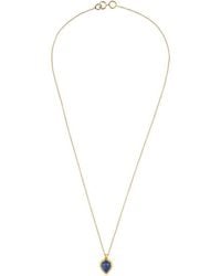 Opium Jewels - Hand Carved Eighteen Carat Sapphire Pendant On Eighteen Carat Fine Chain - Lyst