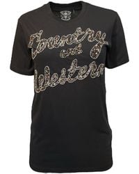 Any Old Iron - Metallic Beaded Country & Western T-Shirt - Lyst