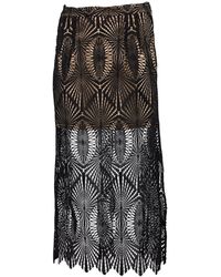 Zetaye - Maxine Deco Lace Midi Pencil Skirt - Lyst