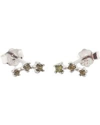 Harfi - Peridot August Birthstone Climber Stud Earrings - Lyst