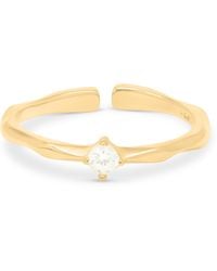 Esterah - Wave Solitaire Ring - Lyst