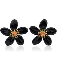 Milou Jewelry - Periwinkle Flower Earrings - Lyst