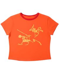 Lilia Munn - Cropped Graphic Tee – Organic Cotton - Lyst