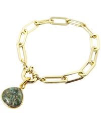 Harfi - Plated Emerald May Birthstone Gemstone Crystal Bracelet - Lyst