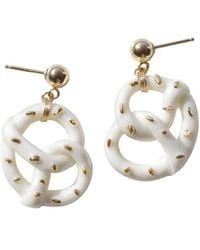POPORCELAIN - Mini Porcelain Pretzel Earrings - Lyst
