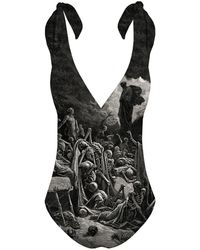 Aloha From Deer - The Vision Of The Valley Of The Dry Bones One Piece Swimsuit - Lyst