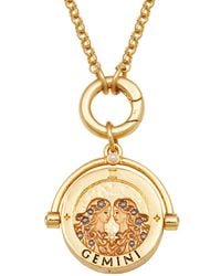Fable England - Gemini Zodiac Spinner Necklace - Lyst