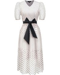 Smart and Joy - Tulle Dress With Polka Dot And Balloon Sleeves - Lyst